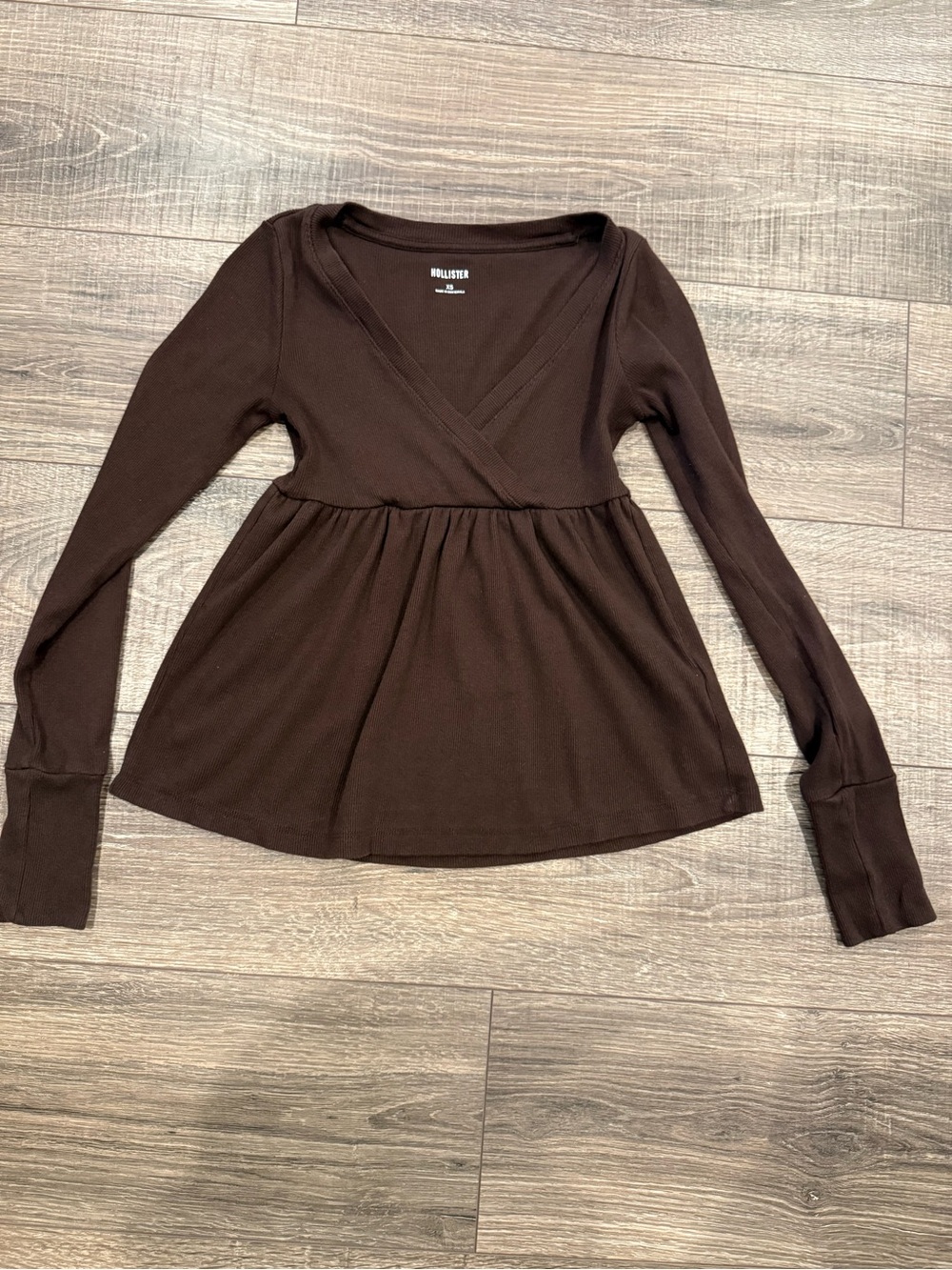 Hollister Babydoll Long-Sleeve Top